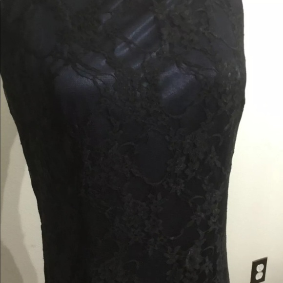 NWT ABstudio navy lace cocktail dress 12 - Picture 2 of 7